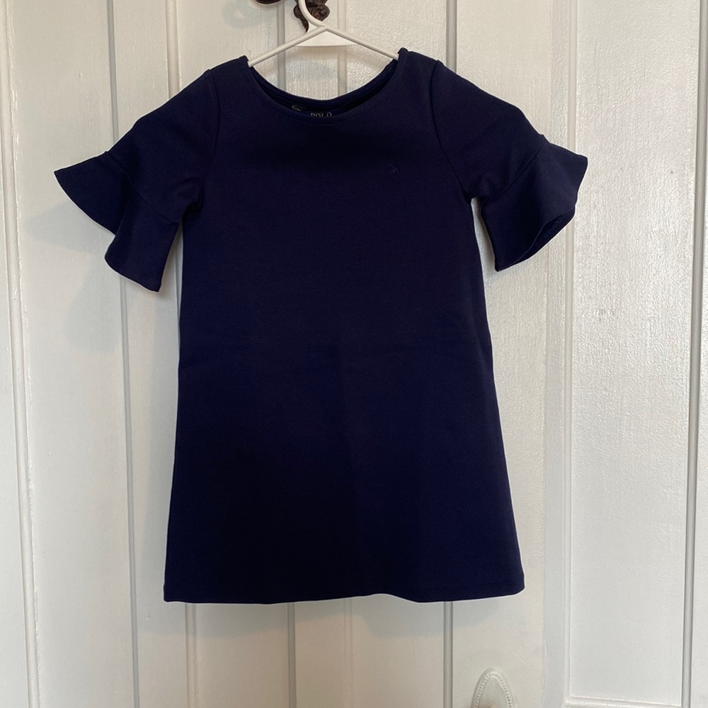 Ralph Lauren girls summer dress, size 5, navy blue